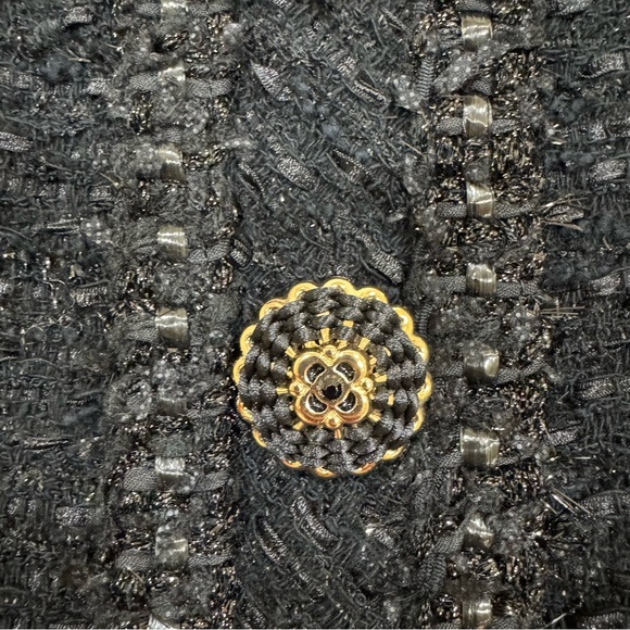 NWT Uterque Tweed Mini Skirt Gold Buttons Size Small - Picture 4 of 9